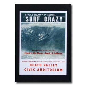 サーフムービーポスター L-12 「SURF CRAZY」 サイズ：29×21.5cm アメリカ雑貨 アメリカン雑貨