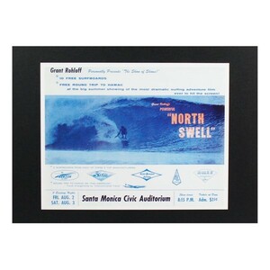  Hawaiian poster Surf Movie L-138 NORT SWELL art size : length 21.5× width 27.5cm