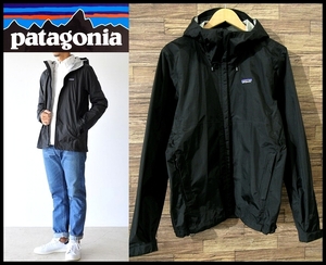 送無 美品 Patagonia パタゴニア 83802 Men's Torrentshell Jacket メンズ トレントシェル ジャケット 防水 透湿 ナイロン アウトドア 黒 S