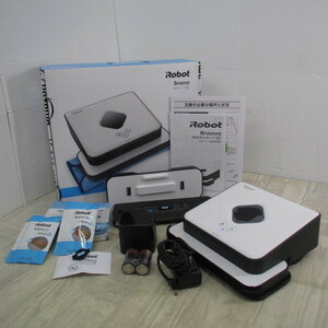 8036PS【未使用】ブラーバ 390j アイロボット 床拭きロボット 水拭き ロボット掃除機 雑巾かけ 静音 洗剤付き ホワイト B390060