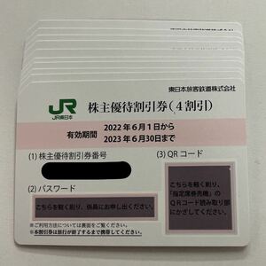●【送料無料・匿名配送】JR東日本 株主優待割引券 10枚セット 4割引