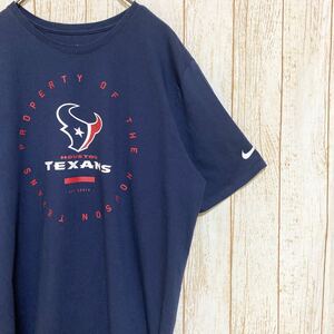 NIKE ナイキ NFL Houston Texans ヒューストン・テキサンズ プリント Tシャツ XL USA古着 アメリカ古着