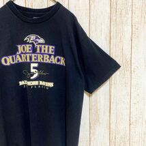 Reebok リーボック NFL Baltimore Ravens ボルチモア・レイブンズ フラッコ プリント Tシャツ XL USA古着 アメリカ古着_画像1