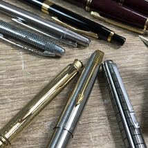 1円スタート 万年筆 ボールペン 計22本 ペン先18Kあり MONTBLANC モンブラン PLATINUM プラチナ PARKER パーカー 等 まとめ ジャンク 菊TK_画像3