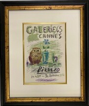 【特価】　≪　　パブロ・ピカソ　　≫　　リトグラフ【石版画】 　 GALLERY 65 CANNES 　 1959年　　PABLO　PICASSO_画像1