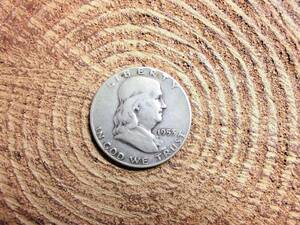 ☆アメリカ フランクリン 50セント銀貨 1953年 ハーフダラー 1枚♪