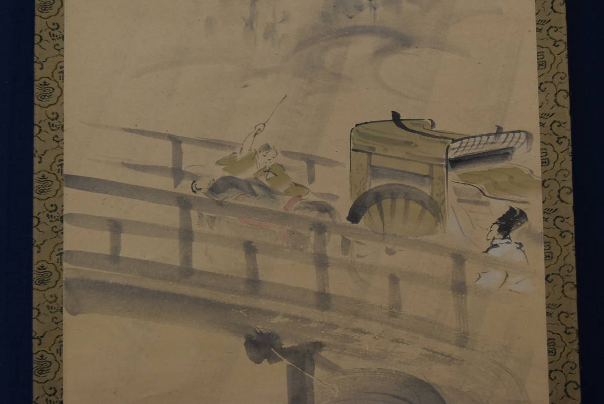 [Œuvre authentique] Wakanari Takatori / Carte des pluies d'été / Carte du paysage de Kyoto / Carte portrait / Parchemin suspendu ☆ Navire au trésor ☆ AA-78, peinture, Peinture japonaise, paysage, Fugetsu