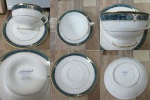 【未使用品】Noritake ノリタケ ESSEX COURT カップ＆ソーサー ペア 2客 ＆ 【中古】CALIPH PALACE プレート ケーキ皿＆サーバー セット _画像4