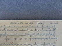 SUN HEMMI ヘンミ 計算尺 No.257 箱付き MADE IN JAPAN　日本製_画像9