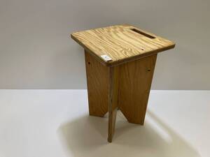 テーブル 木製 組立て式 ソロキャンプ 45.1㎝×29.5㎝×29.5㎝ 針葉樹合板 №01