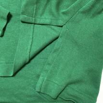 70年代 Vintage ポロ ラルフローレン Polo by Ralph Lauren ポロシャツ L ロゴ 刺繍 無地 グリーン ビンテージ 半袖 アメリカ古着 #d-041_画像9