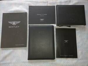  Bentley original high class black leather vehicle inspection certificate case Continental GT rare owner manual manual manual BENTLEY guidebook book