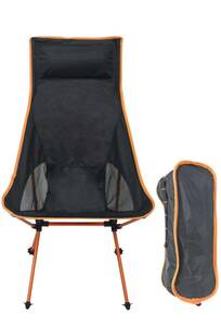 新品　超軽量アルミ製イス 折りたたみ椅子 アウトドアチェア 枕付き