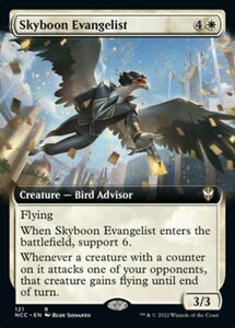 MTG ■白/英語版■《空加護の福音者/Skyboon Evangelist》▲拡張アート▲ ニューカペナの街角:統率者　NCC