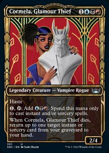 MTG ■金/英語版■《妖艶な泥棒、コルメラ/Cormela, Glamour Thief》★箔押しFOIL★ ニューカペナの街角 SNC 　