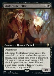 MTG ■黒/英語版■《逆占い師/Misfortune Teller》▲拡張アート▲ ニューカペナの街角:統率者　NCC