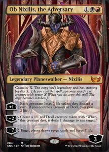 MTG ■金/英語版■《敵対するもの、オブ・ニクシリス/Ob Nixilis, the Adversary》▲拡張アート▲ ニューカペナの街角 SNC 　