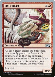 MTG ■赤/英語版■《Six-y Beast》Unsanctioned UND