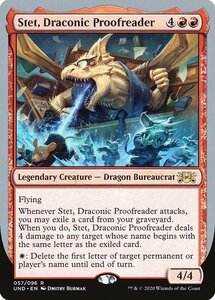 MTG ■赤/英語版■《Stet, Draconic Proofreader》Unsanctioned UND