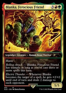 MTG ■金/英語版■ 《Blanka, Ferocious Friend》★FOIL★Secret Lair SLD