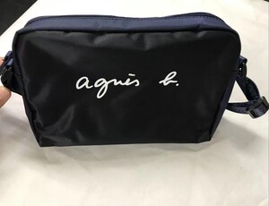 送料無料 アニエスベー ショルダーバッグ ネイビー×ブラック 新品未使用