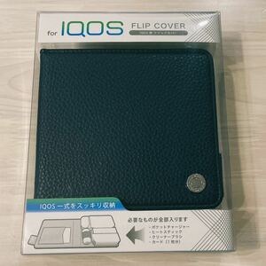 iQOS用 フリップカバー エンボス ネイビー iQOS アイコス カバー ケース iQOSケース アイコスケース