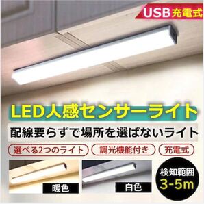 【昼白色】人感センサーライト 室内 LEDライト USB充電式