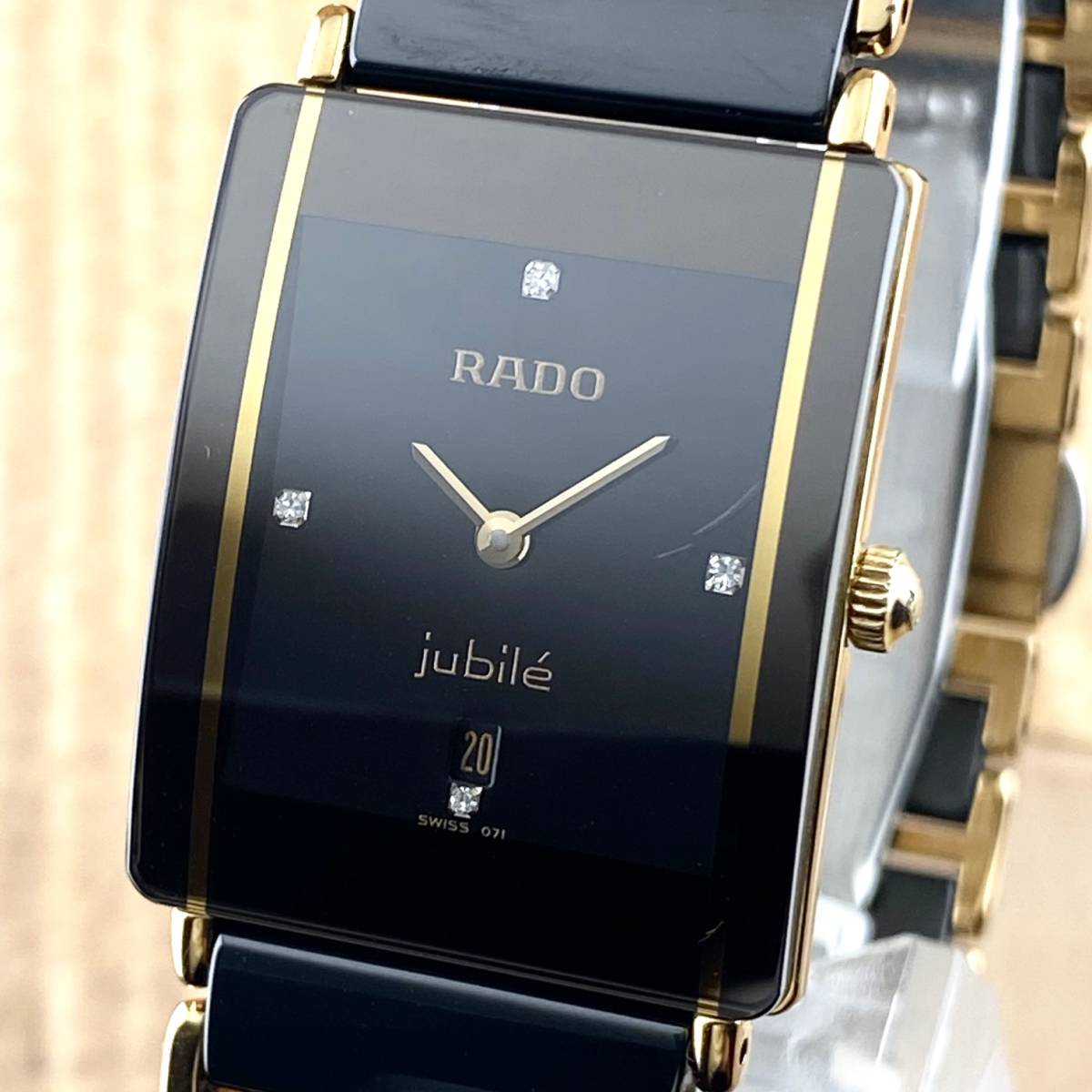稼働品】RADO DIASTAR メンズ腕時計 クォーツ ゴールドカラー 純正売り出し