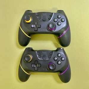 Switch コントローラー 無線 TURBO連射/HD振動機能調整可能 Bluetooth接続 2点セット