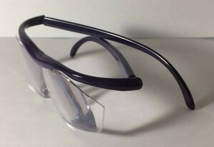 メガネ型 拡大鏡 紫 1.8倍 【1円～ 最落なし】 ほぼハ◯◯ルーペ ヘッドルーペ 老眼鏡の代わりに 眼鏡に重ねて ハンズフリー