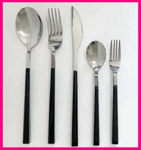 [ free shipping : is possible to choose : cutlery :5ps.@:kchi paul (pole) manner ]* spoon :21cm, Fork :21cm, steak knife :22.5cm* stylish!: dinner set :No1