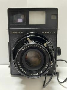 Mamiya UNIVERSAL Press ブラック + MAMIYA-SEKOR 100mm F3.5 マミヤ ユニバーサルプレス 中判フィルムカメラ 単焦点レンズ ■56507