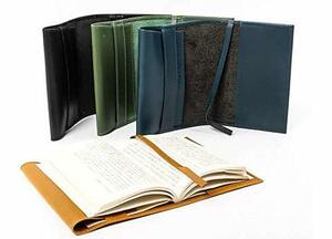  original leather book cover library book@ size book mark attaching black hand made usually using, in present .Good!