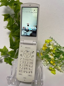 NEC docomo N-01G ホワイト ☆電池パックあり☆ 白ロム 携帯電話 ガラケー 初期化済 判定○ (microSIM) 対応 良品中古 A3197