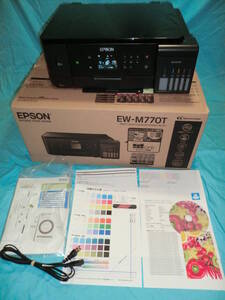 ★総印刷枚数6枚 送料無料 動作保証有 EPSON エプソン インクジェット複合機 EW*M770T メンテナスボックス交換済・動作OK インク満タン ★