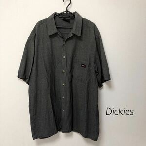 GENUINE Dickies◇ディッキーズ ワークシャツ 半袖 オープンカラーシャツ チェックシャツ トップス ポリコットン アメカジ USA古着 2XL