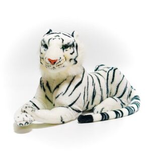  soft toy white ta-ga-.. tiger . real large lovely white Dakimakura 40 centimeter blue eye 