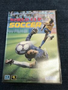 送料無料♪ 美品♪ ワールドカップサッカー メガドライブ 箱説付き♪ 端子メンテナンス済み 同梱可能