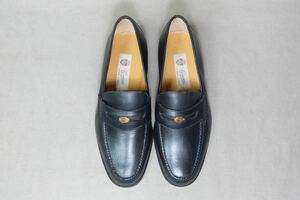超希少デッドストック1970年代製Vintage GUCCI グッチ 筆記体ロゴ 美しいローファー UK40 イタリア製高級革靴ヴィンテージオールドビジネス