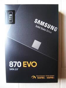 新品未開封　Samsung SSD　870 EVO　MZ-77E1T0B/IT　／　SATA 内蔵2.5型　容量1TB(1000GB)　読込560MB/s　書込530MB/s fb
