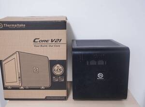 ★ 750W シルバー電源付 ★ Thermaltake Core V21 + SilverStone SST-ST75F-P 750W キューブPC microATX サーマルテイク