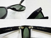 廃盤 90s 美品 B&L 黒 54mm ウェイファーラー2 RAYBAN USA BL レイバン ボシュロム WAYFARER2 ブラック アメリカ ビンテージ サングラス_画像8