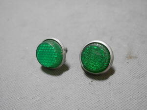 ④ Vintage pra reflector green 2 piece number bolt Harley Knuckle bread evo Indian chopper original shu wing SCHWINN