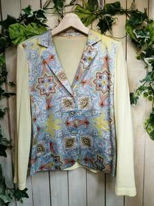 *A962*EL MIDAS* L mida* summer jacket * long sleeve * size 13 silk 100% easy beautiful goods 