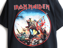 00s 人気 黒 ■ アイアン メイデン プリント 半袖 Tシャツ ( メンズ M ) 古着 00年代 IRON MAIDEN メタル バンドT ロックT ヘビーメタル_画像3