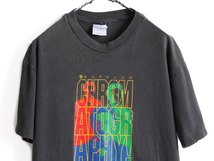 90s USA製 人気 黒 ■ 偉人 アート プリント 半袖 Tシャツ ( メンズ L ) 古着 90年代 オールド プリントTシャツ ミハイル ツヴェット HANES_画像2
