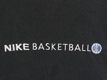 90s USA製 大きいサイズ XXL 人気 黒 ■ NIKE ナイキ バスケットボール ロゴ刺繍 半袖 Tシャツ ( メンズ ) 90年代 オールド ロゴT バスケ_画像3