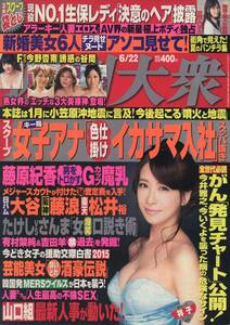 週刊大衆 2015/06/22 小川桃果　今野杏南　水嶋杏樹