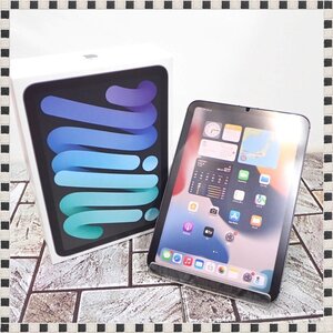 【 良品 】 iPad mini 8.3インチ MK893J/A スペースグレイ 64GB Wi-Fi+Cellular 第6世代 SIMフリー Apple 1円スタート