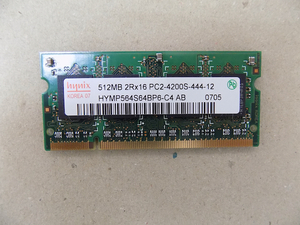 hynix 512MB 2Rx16 PC2-4200S DDR2-533 ノートメモリ